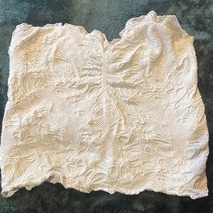 Full Tilt White Lace Crop Top